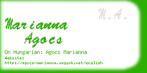 marianna agocs business card